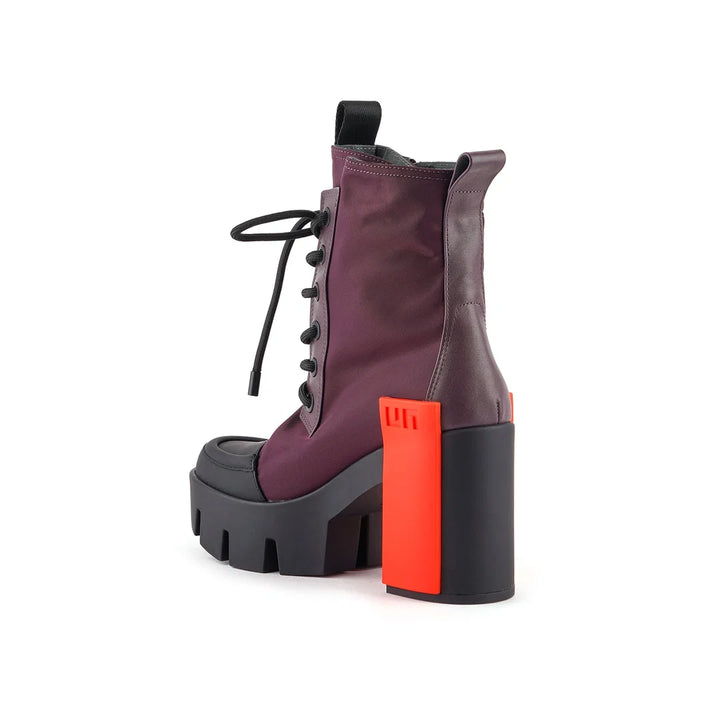 United Nude Grip Cap Mid Cherry Mix Botki Damskie na Obcasie Czerwone