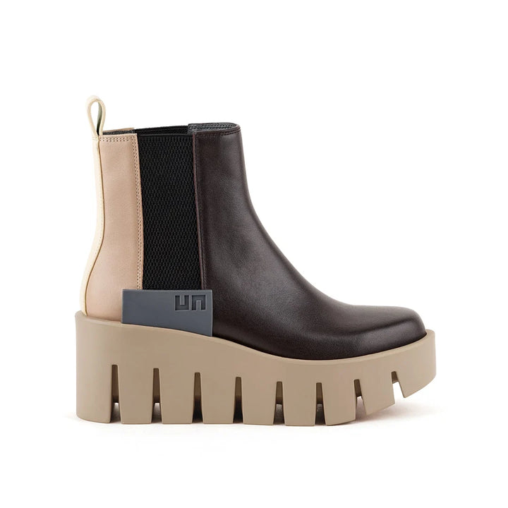 United Nude Grip Chelsea Lo V Stone Mix Botki Damskie na Platformie Brązowe