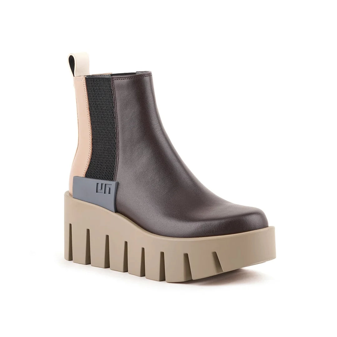 United Nude Grip Chelsea Lo V Stone Mix Botki Damskie na Platformie Brązowe