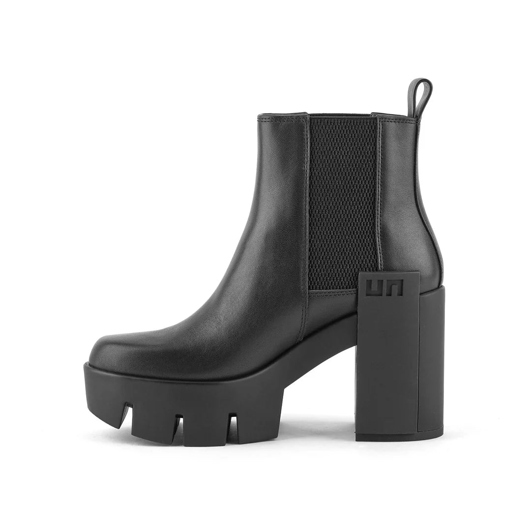 United Nude Grip Chelsea Mid V Black Botki Damskie na Obcasie Czarne