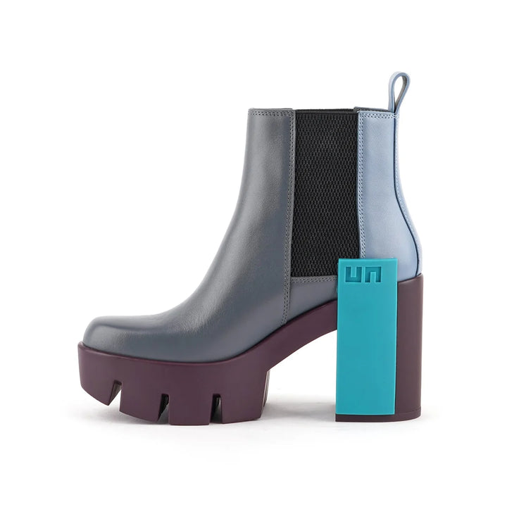 United Nude Grip Chelsea Mid V Future Grey Botki Damskie na Obcasie Szare