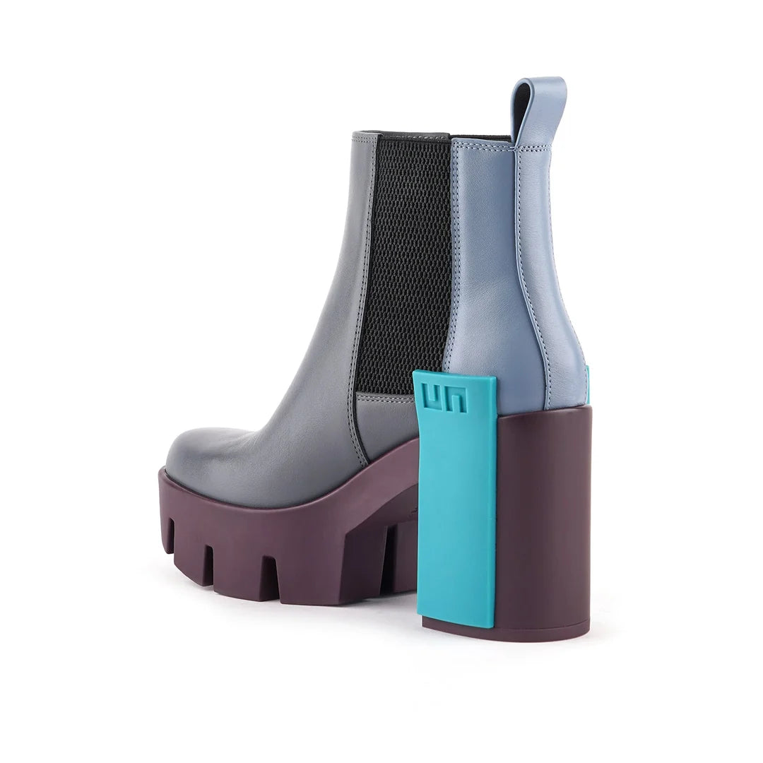 United Nude Grip Chelsea Mid V Future Grey Botki Damskie na Obcasie Szare