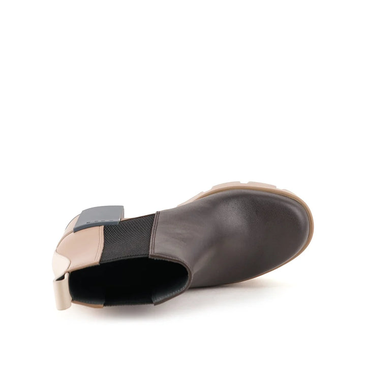 United Nude Grip Chelsea Mid V Stone Mix Botki Damskie na Obcasie Brązowe