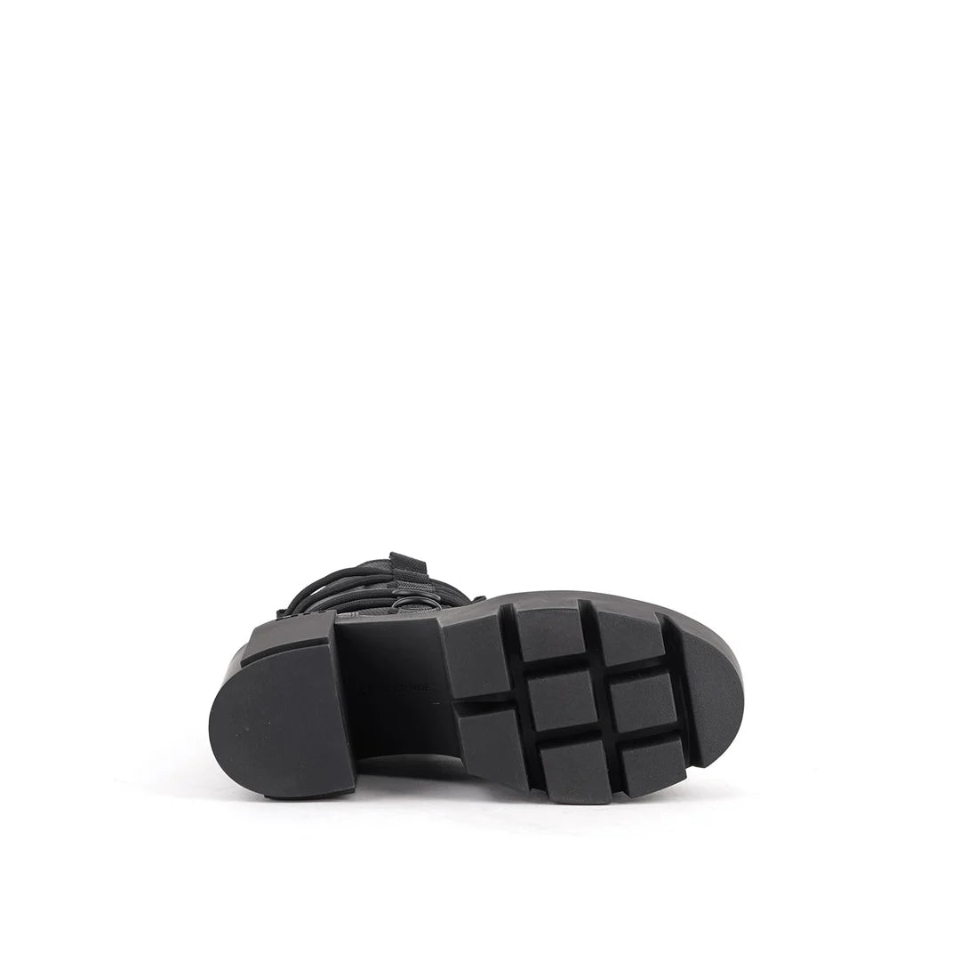 United Nude Grip Desert Mid Black Botki Damskie na Obcasie Czarne