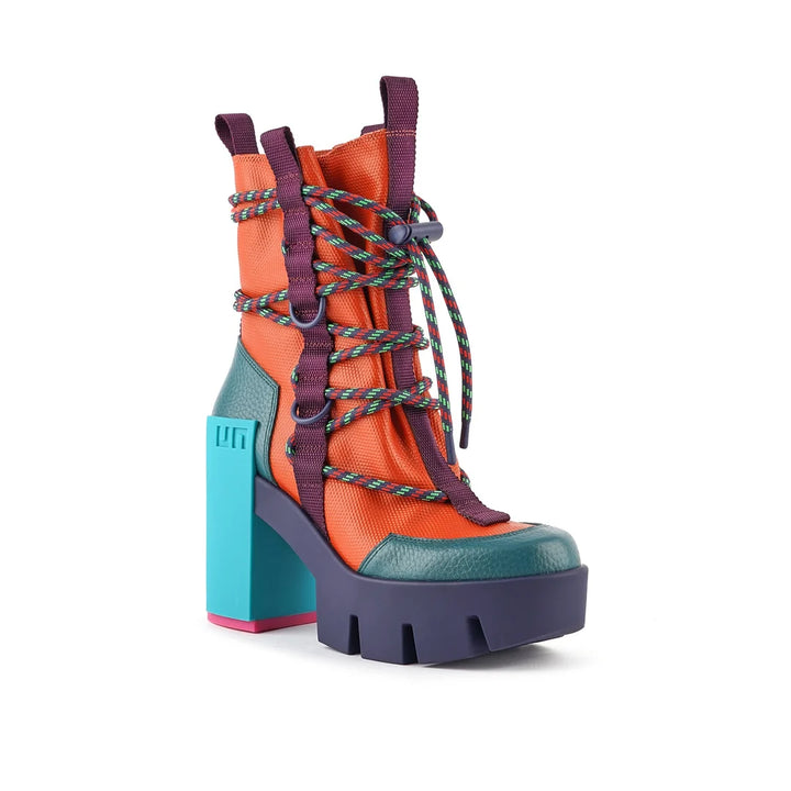United Nude Grip Desert Mid Bungee Botki Damskie na Obcasie Pomarańczowe