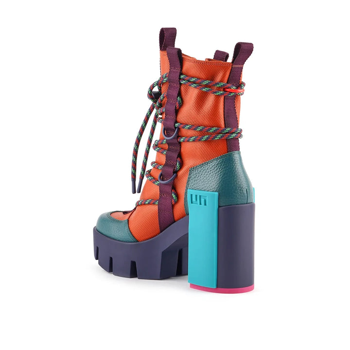 United Nude Grip Desert Mid Bungee Botki Damskie na Obcasie Pomarańczowe