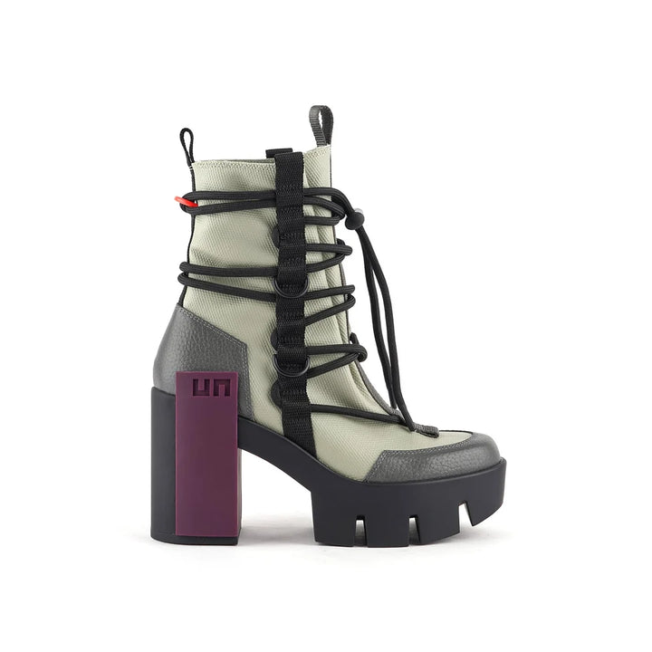 United Nude Grip Desert Mid Sustained Grey Botki Damskie na Obcasie Szare