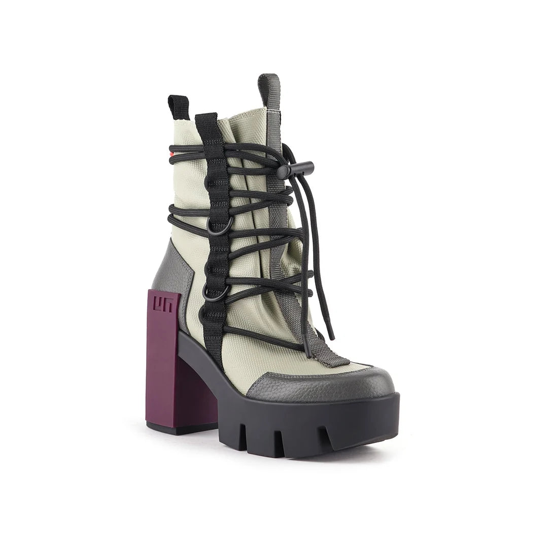 United Nude Grip Desert Mid Sustained Grey Botki Damskie na Obcasie Szare