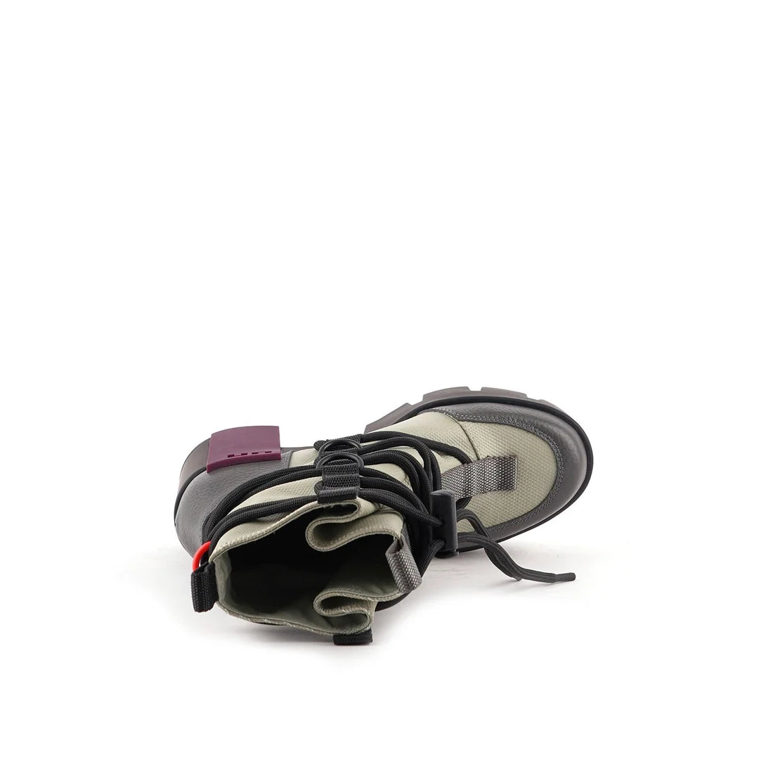 United Nude Grip Desert Mid Sustained Grey Botki Damskie na Obcasie Szare