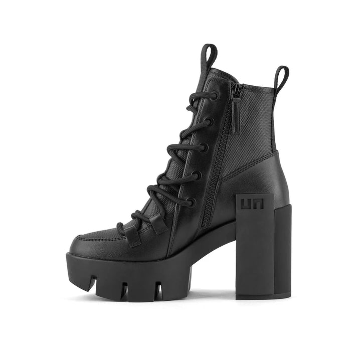 United Nude Grip Explorer Mid Black Botki Damskie na Obcasie Czarne