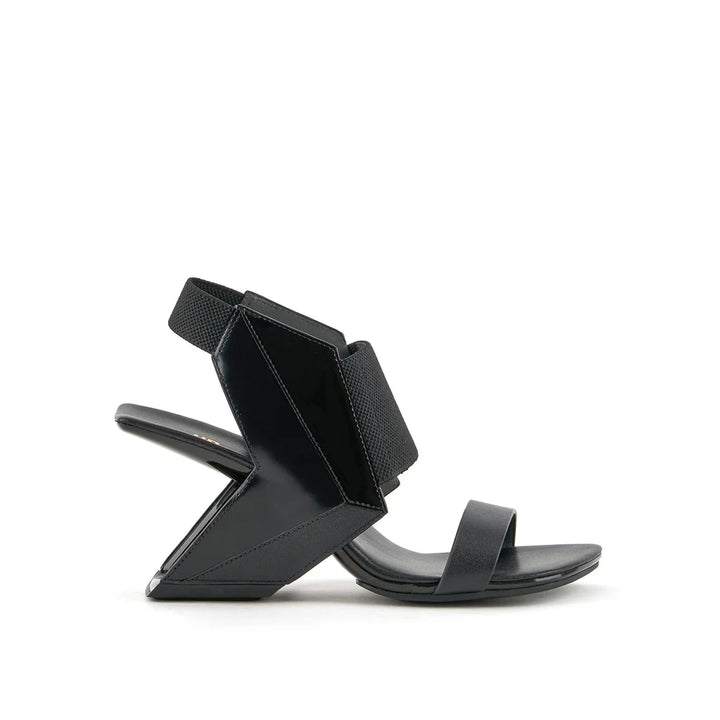 United Nude Loop 3D Hi Black Sandały Damskie Na Obcasie Czarne