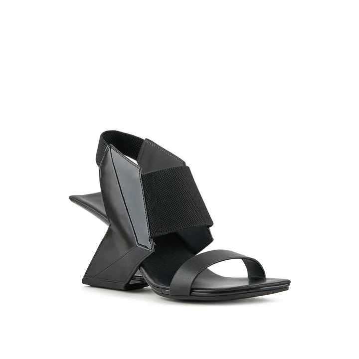 United Nude Loop 3D Hi Black Sandały Damskie Na Obcasie Czarne