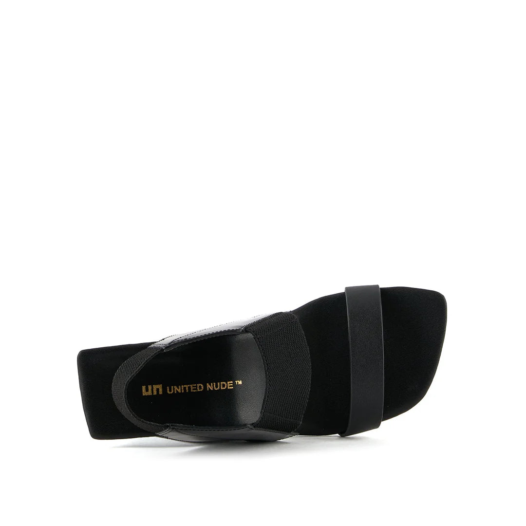 United Nude Loop 3D Hi Black Sandały Damskie Na Obcasie Czarne