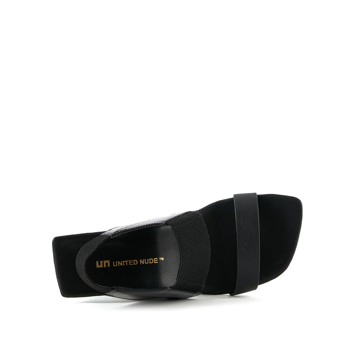 United Nude Loop 3D Hi Black Sandały Damskie Na Obcasie Czarne