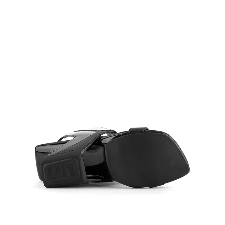 United Nude Loop 3D Hi Black Sandały Damskie Na Obcasie Czarne