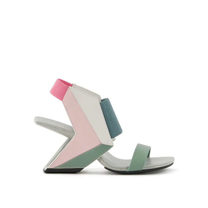 United Nude Loop 3D Hi Future Mix Sandały Damskie Na Obcasie Błękitne