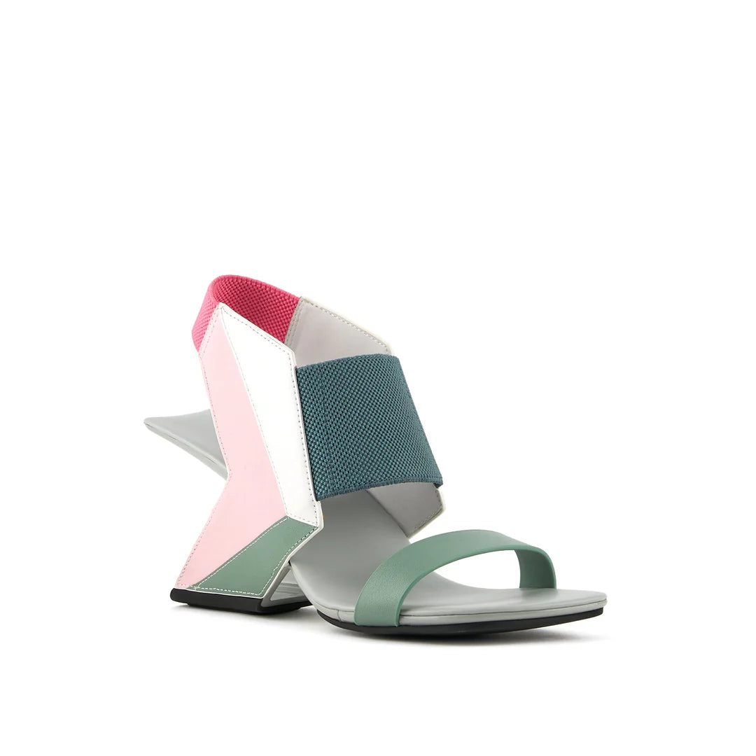 United Nude Loop 3D Hi Future Mix Sandały Damskie Na Obcasie Błękitne