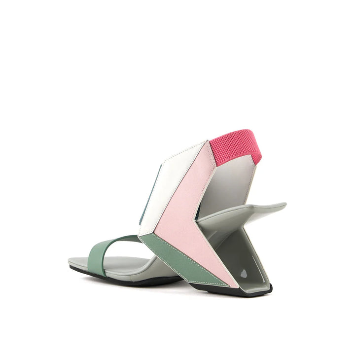 United Nude Loop 3D Hi Future Mix Sandały Damskie Na Obcasie Błękitne