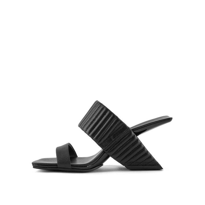 United Nude Loop Hi Black Puffer Sandały Damskie Na Obcasie Czarne