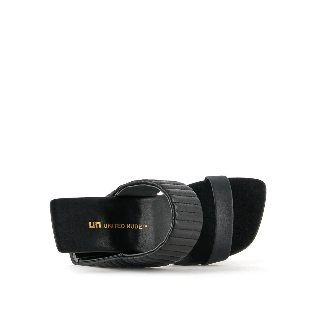 United Nude Loop Hi Black Puffer Sandały Damskie Na Obcasie Czarne