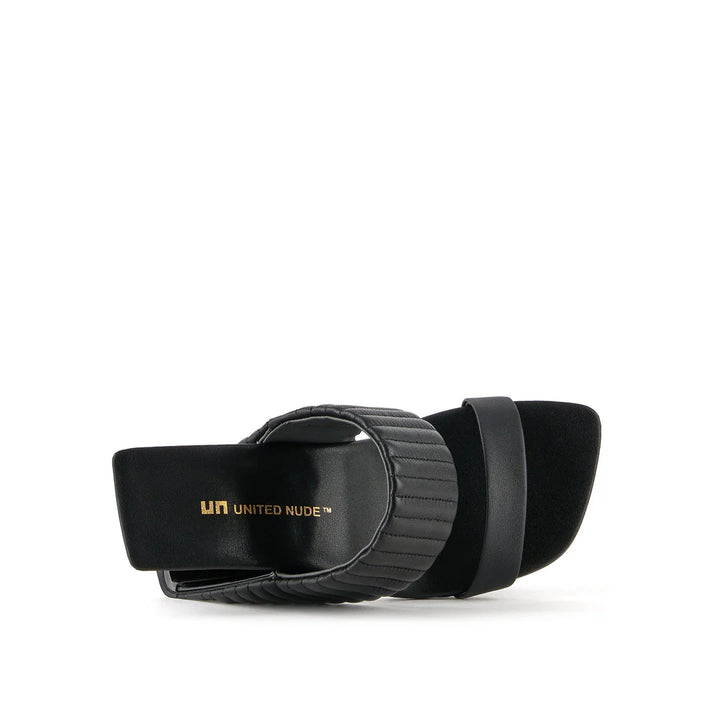 United Nude Loop Hi Black Puffer Sandały Damskie Na Obcasie Czarne