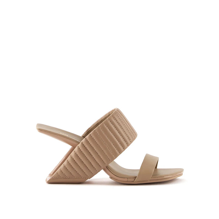 United Nude Loop Hi Timeless Taupe Puffier Sandały Damskie Na Obcasie Beżowe