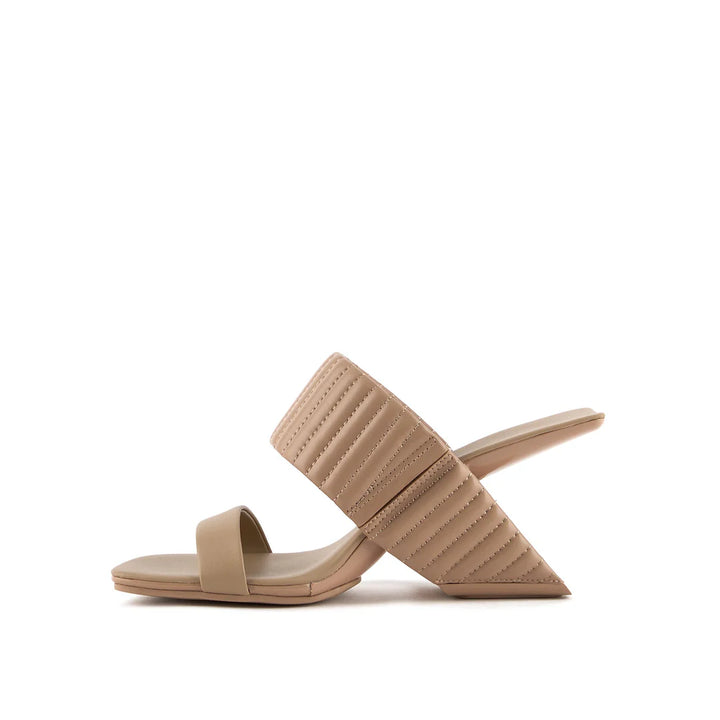 United Nude Loop Hi Timeless Taupe Puffier Sandały Damskie Na Obcasie Beżowe