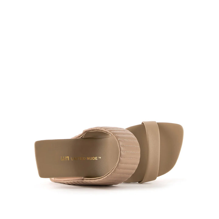 United Nude Loop Hi Timeless Taupe Puffier Sandały Damskie Na Obcasie Beżowe