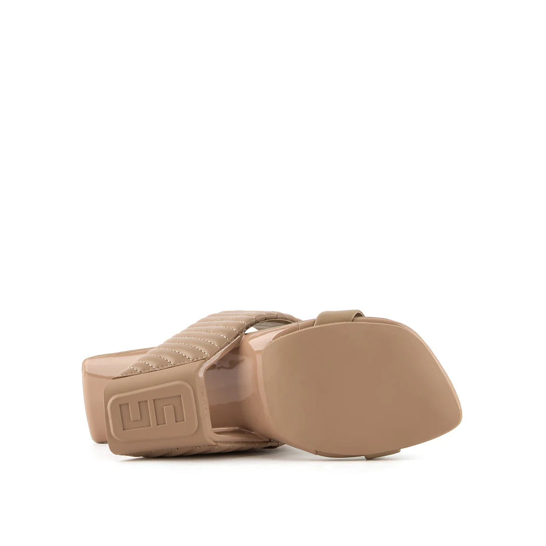 United Nude Loop Hi Timeless Taupe Puffier Sandały Damskie Na Obcasie Beżowe