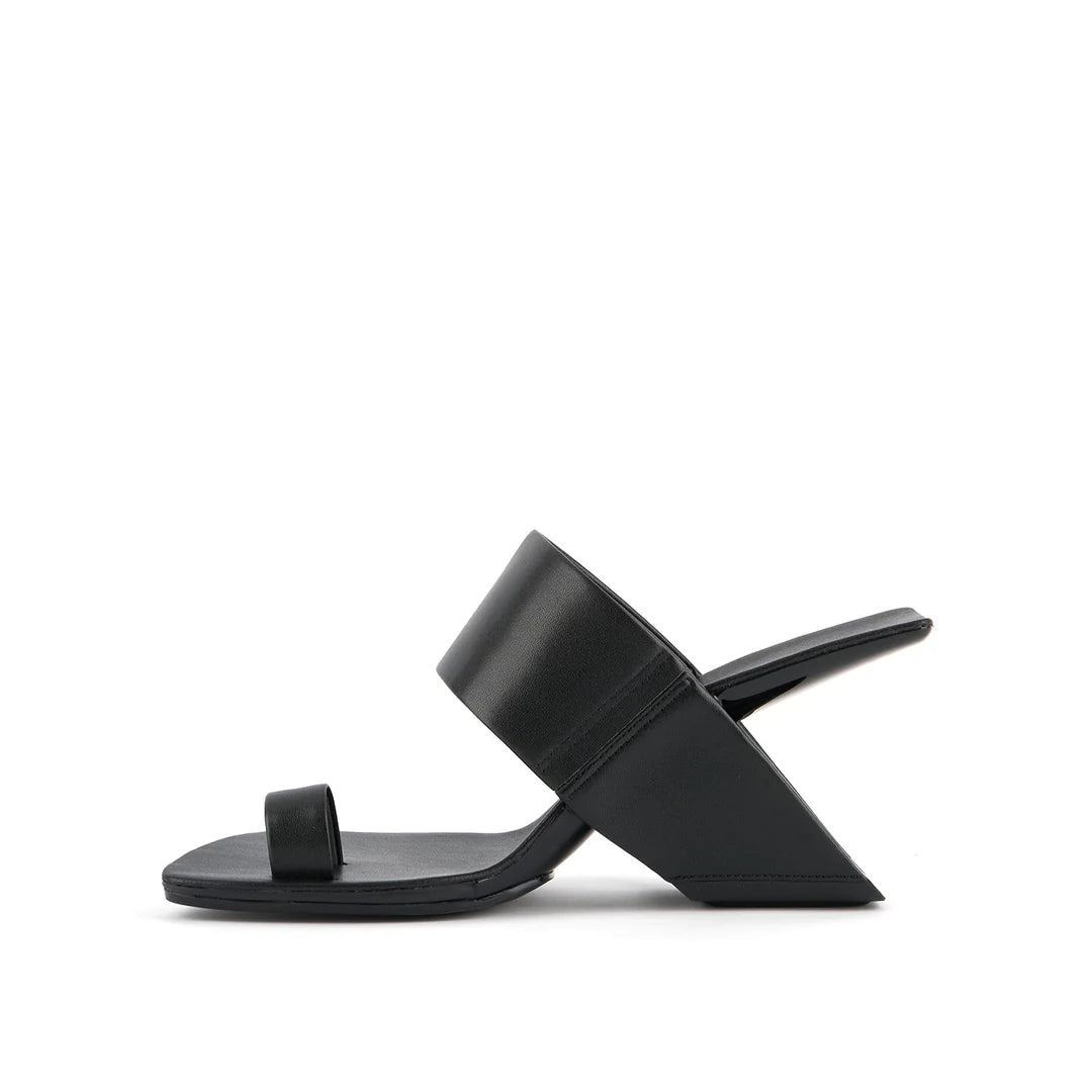 United Nude Loop Toe Hi Black Klapki Damskie na Obcasie Czarne