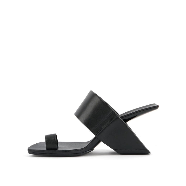 United Nude Loop Toe Hi Black Klapki Damskie na Obcasie Czarne