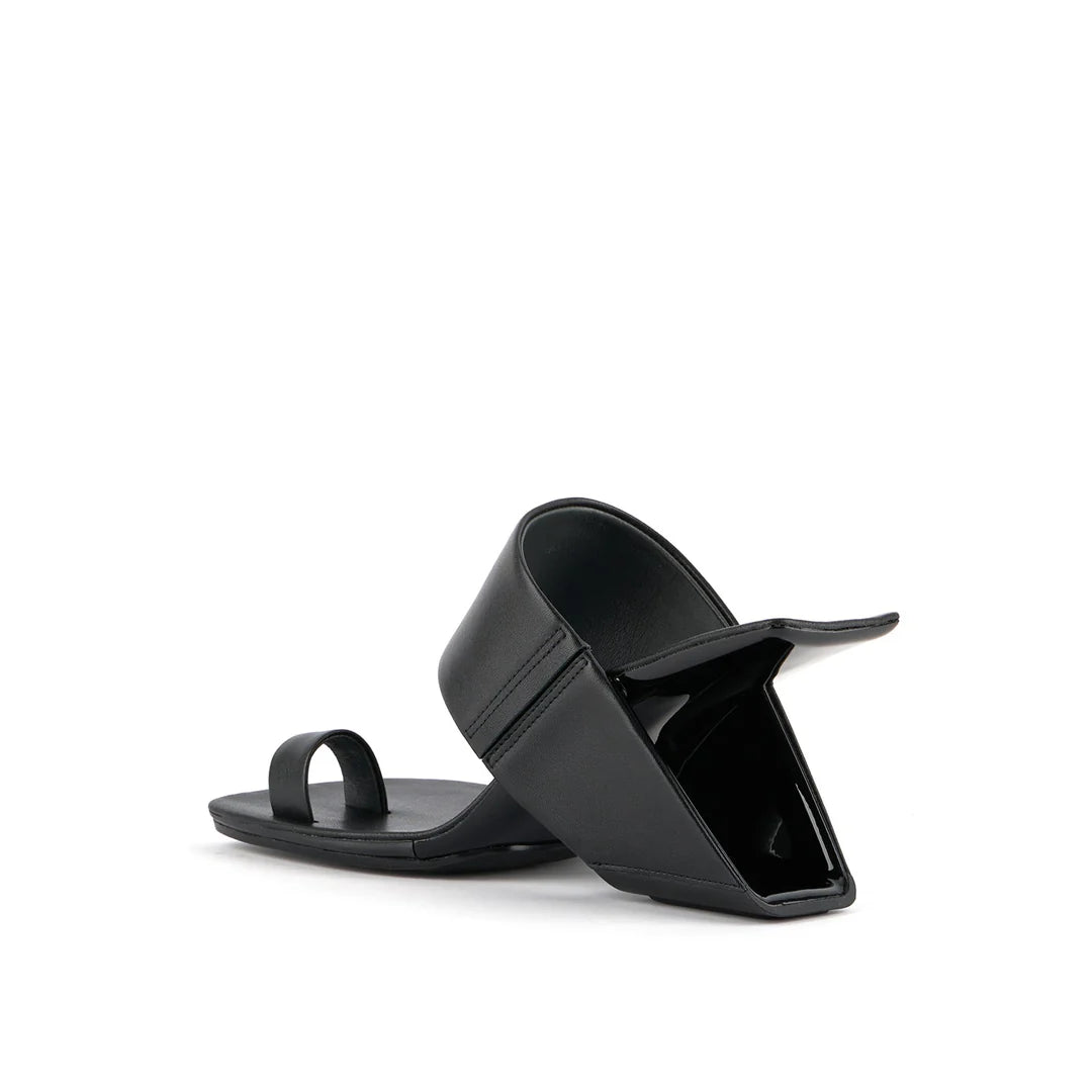 United Nude Loop Toe Hi Black Klapki Damskie na Obcasie Czarne