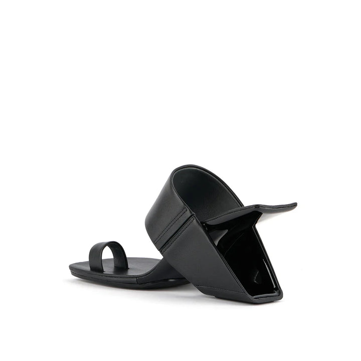 United Nude Loop Toe Hi Black Klapki Damskie na Obcasie Czarne