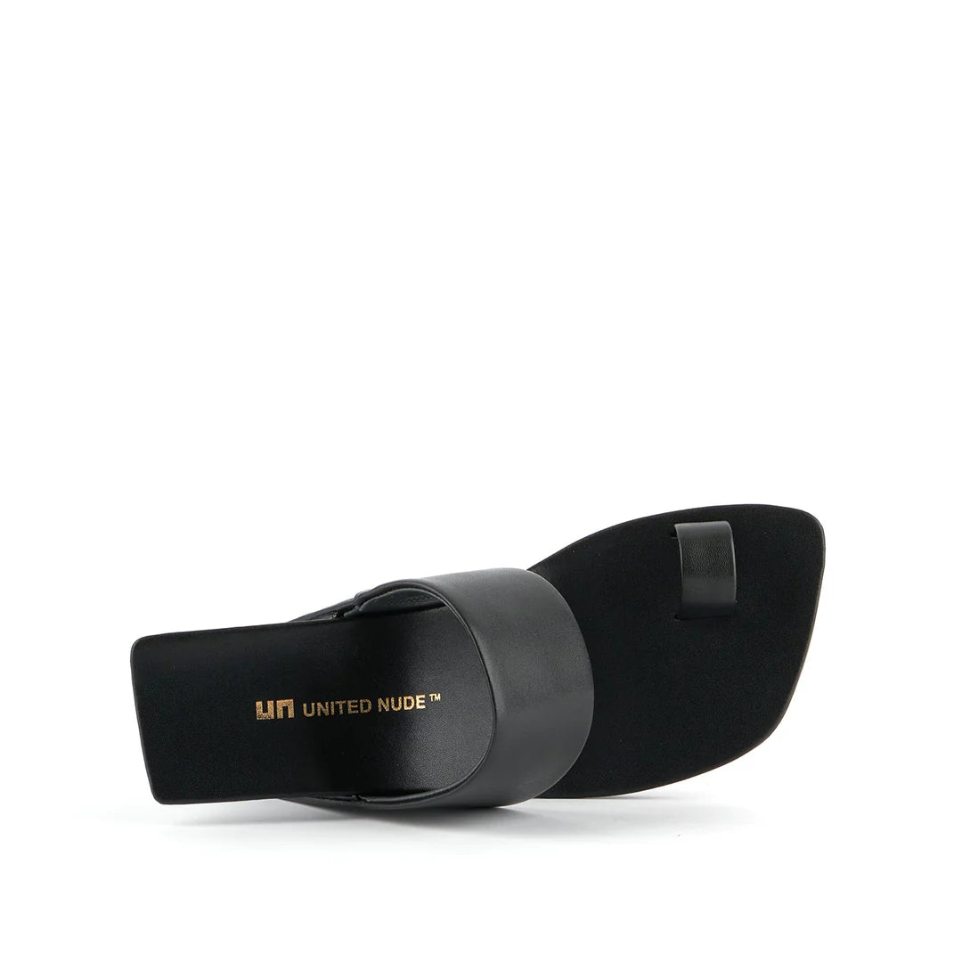 United Nude Loop Toe Hi Black Klapki Damskie na Obcasie Czarne