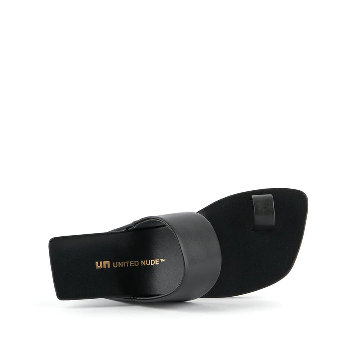 United Nude Loop Toe Hi Black Klapki Damskie na Obcasie Czarne