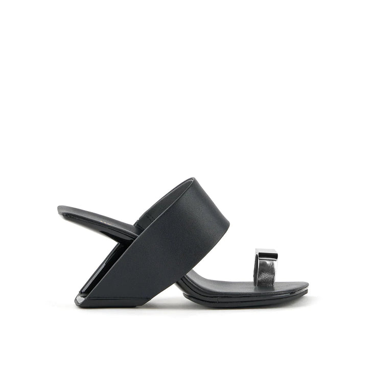 United Nude Loop Toe Hi Cube Ring Black Klapki Damskie na Obcasie Czarne