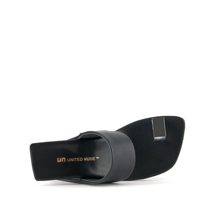 United Nude Loop Toe Hi Cube Ring Black Klapki Damskie na Obcasie Czarne