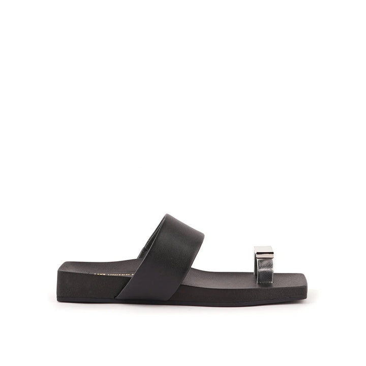 United Nude Loop Toe Lo Cube Ring Black Klapki Damskie Czarne