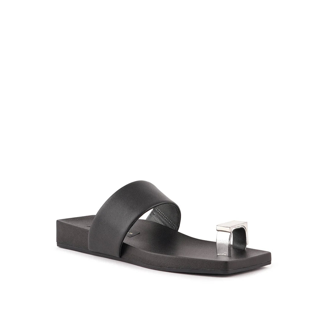 United Nude Loop Toe Lo Cube Ring Black Klapki Damskie Czarne