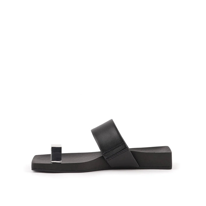 United Nude Loop Toe Lo Cube Ring Black Klapki Damskie Czarne