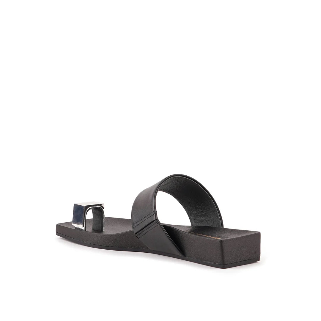 United Nude Loop Toe Lo Cube Ring Black Klapki Damskie Czarne