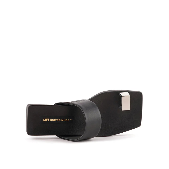 United Nude Loop Toe Lo Cube Ring Black Klapki Damskie Czarne