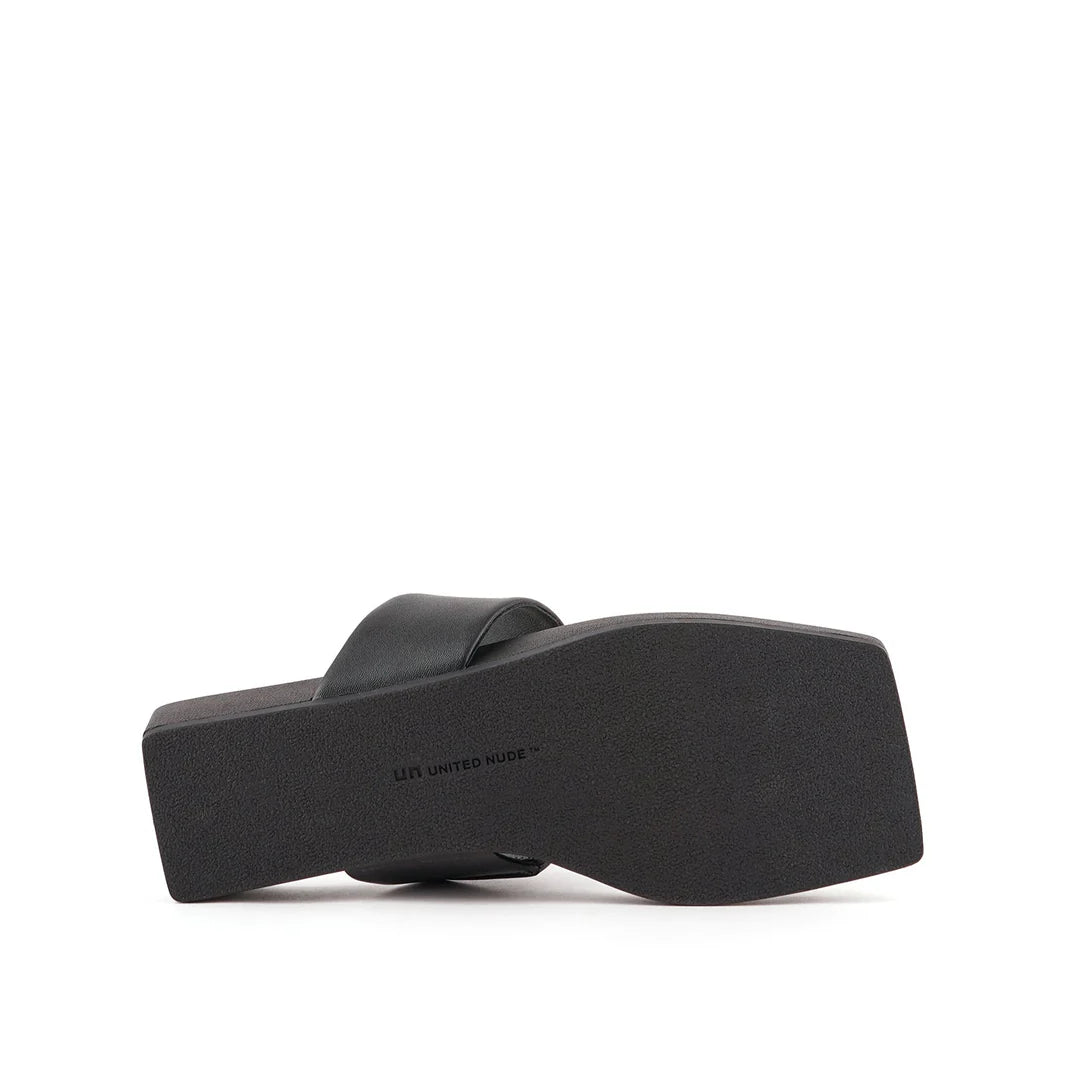 United Nude Loop Toe Lo Cube Ring Black Klapki Damskie Czarne
