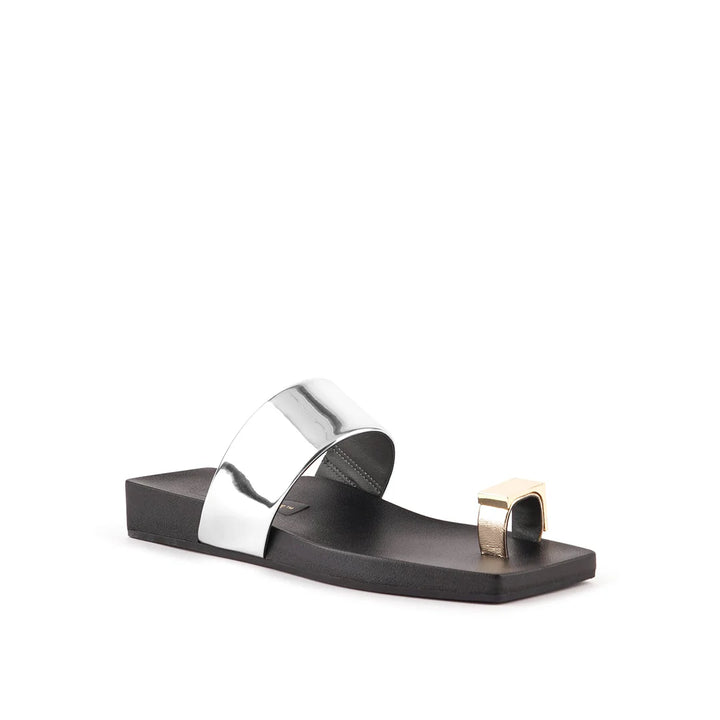 United Nude Loop Toe Lo Cube Ring Silver Klapki Damskie Srebrne