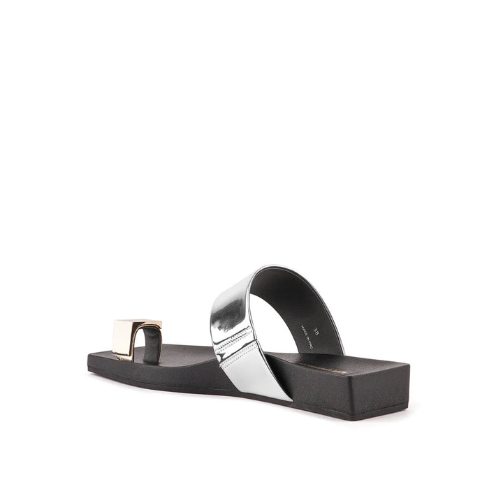 United Nude Loop Toe Lo Cube Ring Silver Klapki Damskie Srebrne