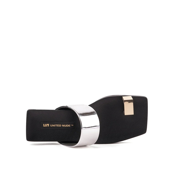 United Nude Loop Toe Lo Cube Ring Silver Klapki Damskie Srebrne