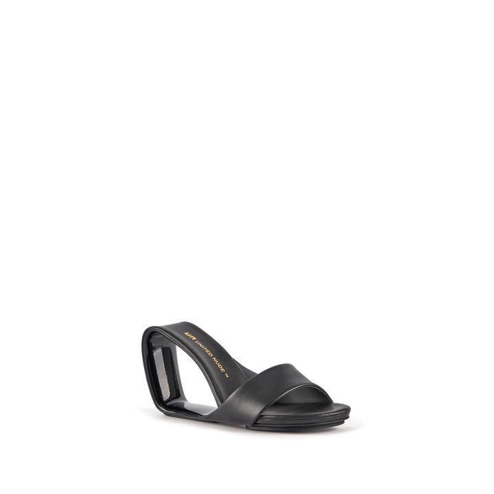 United Nude Mobius Hi Back Klapki na Obcasie Czarne