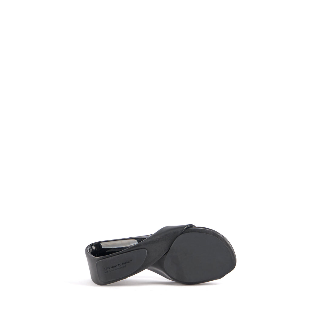 United Nude Mobius Hi Back Klapki na Obcasie Czarne