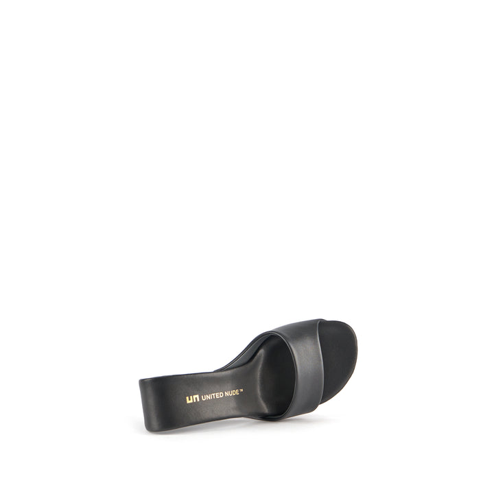United Nude Mobius Hi Back Klapki na Obcasie Czarne