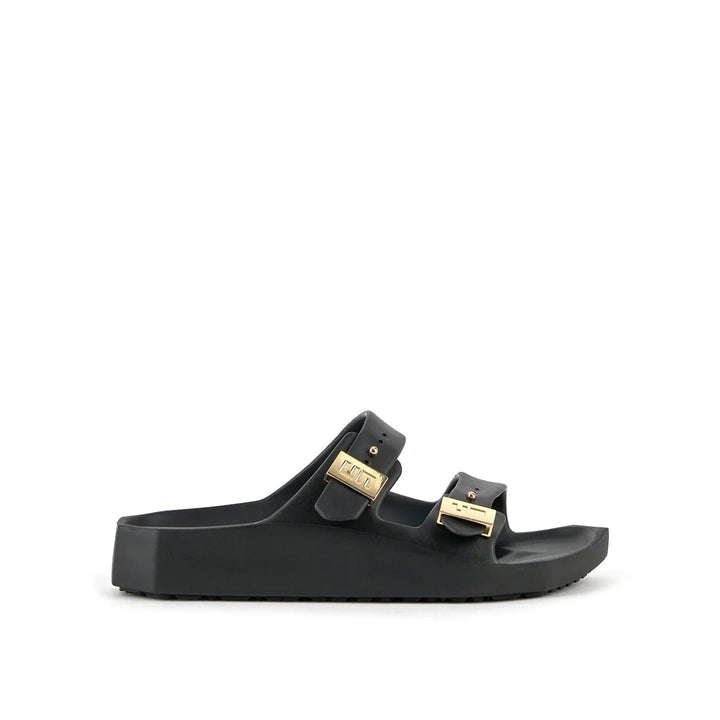United Nude Moses Unisex Black + Gold Klapki Damskie Czarne
